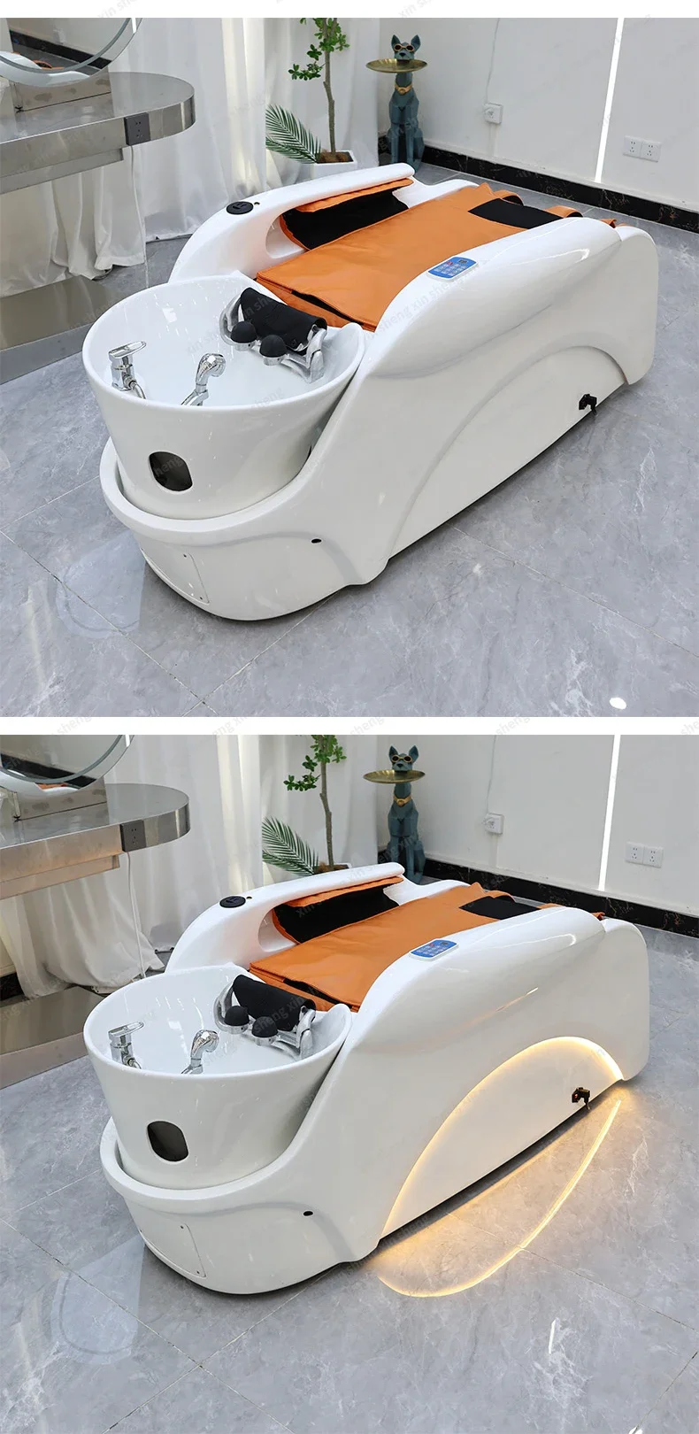 XinSheng Professionelle Elektrische Massageliege Kopf-SPA Salon-Massagetisch Haarwasch- und Dampfbetten Friseursalon Smart-Möbel – Detail 10