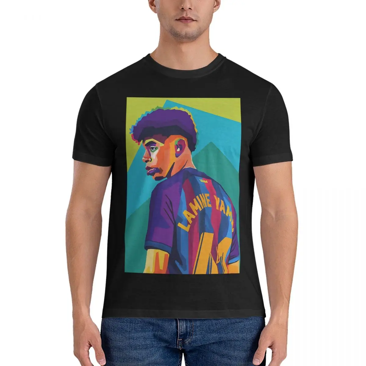 Vintage Wpap Pop Art T-Shirt Men Round Neck Cotton T Shirts Lamine Yamal Short Sleeve Tees Summer Clothes