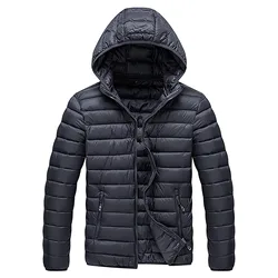 Winter 90% White Duck Down Ultra Light Waterproof and Windproof Men's Coat 2023 New Men's Hooded Warm Down Jacket Mens Coat