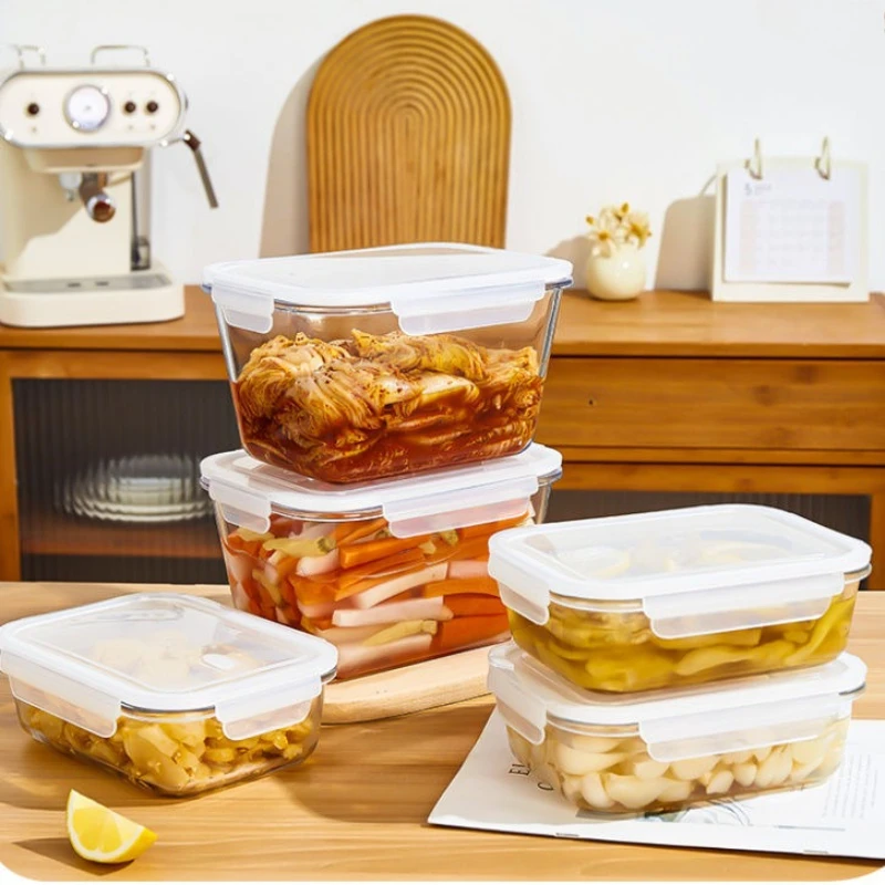 대용량 유리 식품 보관 용기, 사각형 밀폐형 냉장고 보 - Meal Prep Kitchen 리뷰 및 가격