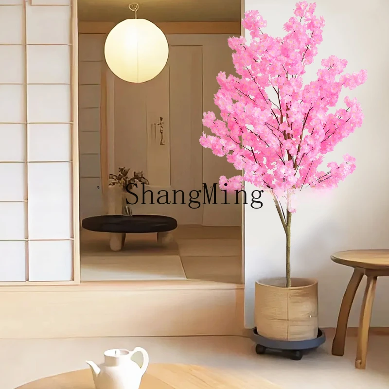

SM cherry blossom wishing tree fake flower floor indoor plant potted plant large home decoration living room ornament tree