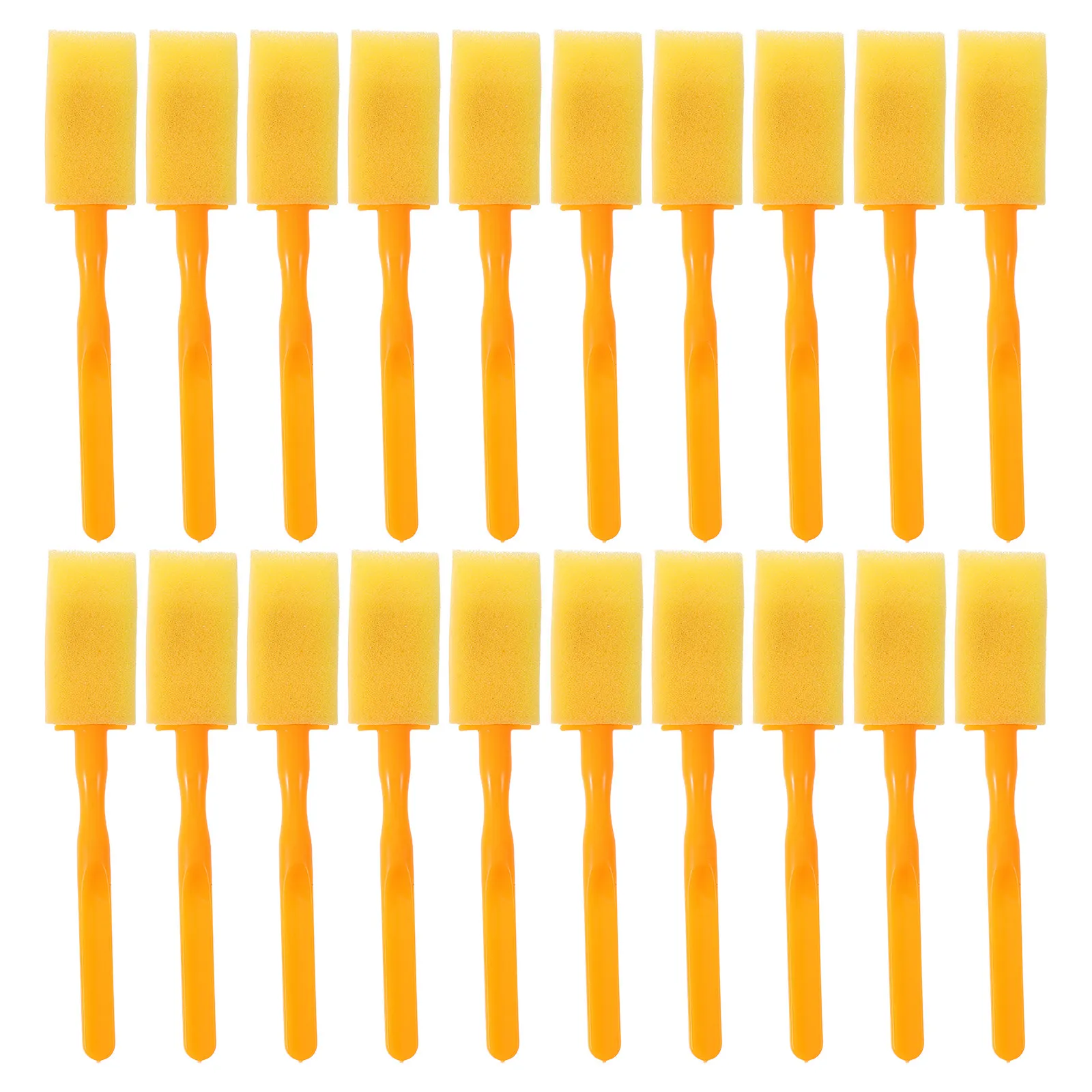 20Pcs Sponge Paint Brushes Set Soft Sponge Head Lightweight Plastic Handle for DIY Crafts Art Projects