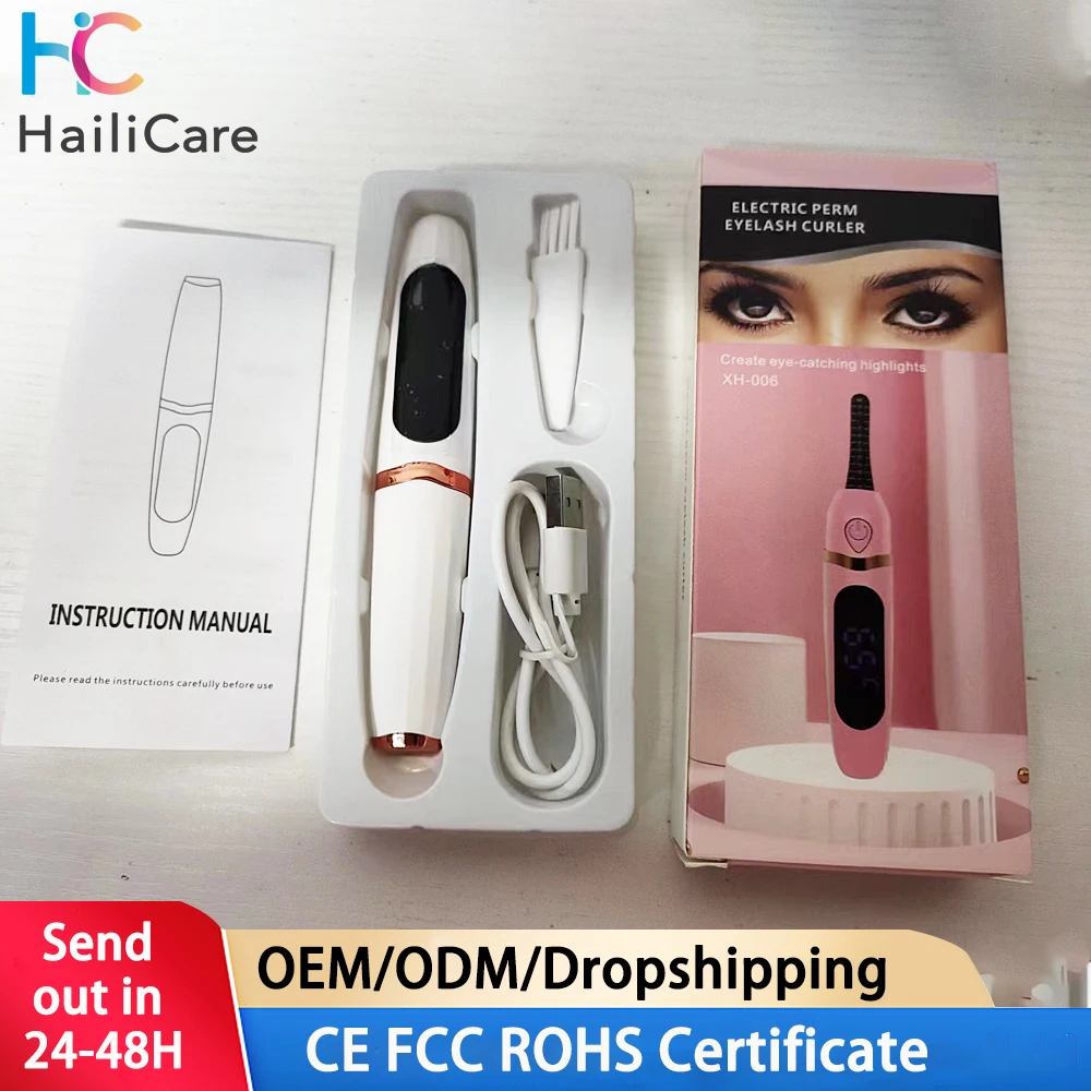

Heated Eyelash Curlers Electric Eyelash Curling Device Rechargeable Fast Heat up Natural Eyelash Curler Long Lasting Makeup Tool