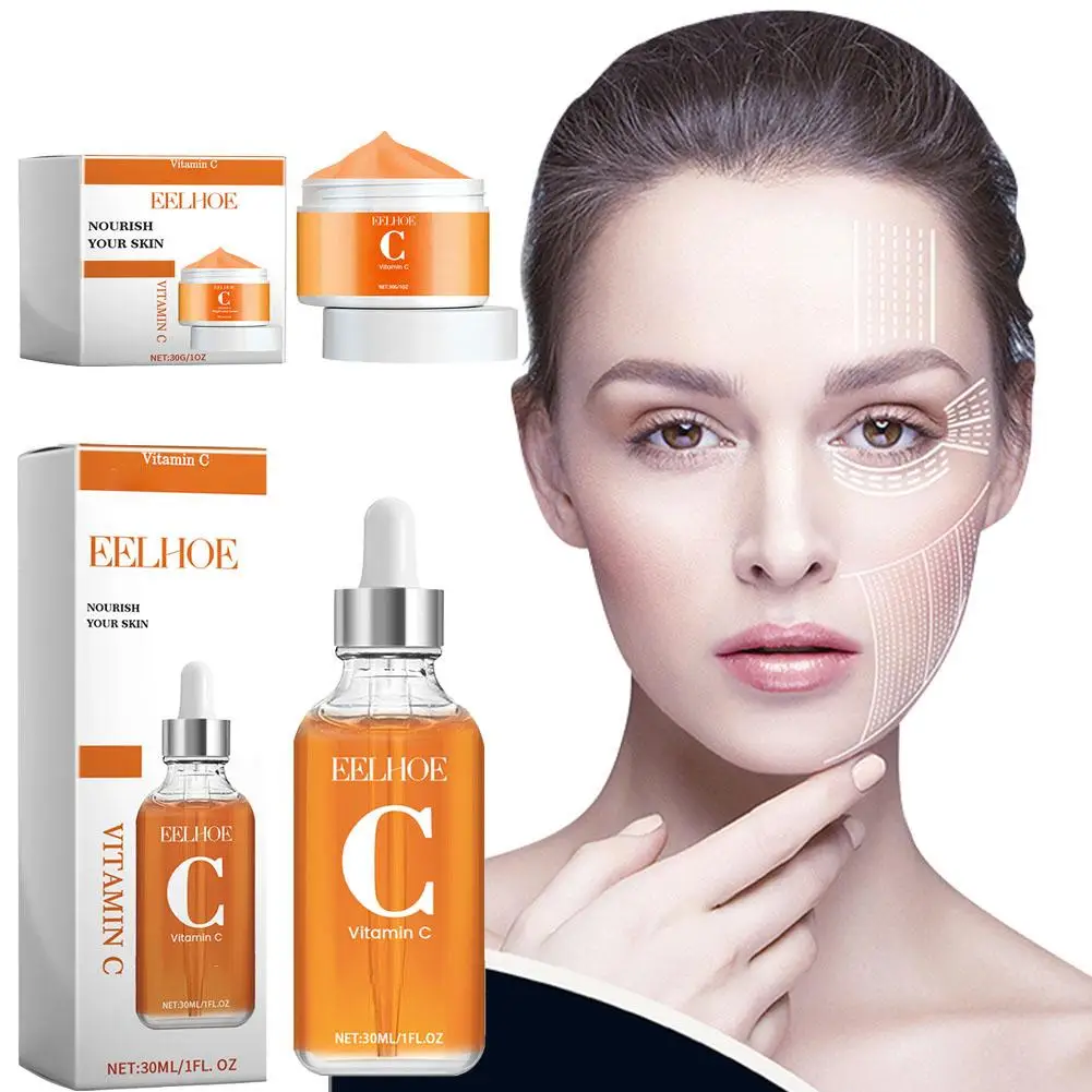 Vitamin C Serum/cream For Face Hyaluronic Acid Lighten Age Black Spots Sunburn Anti-oxidation Wrinkle Remove Shrink Pore Skin