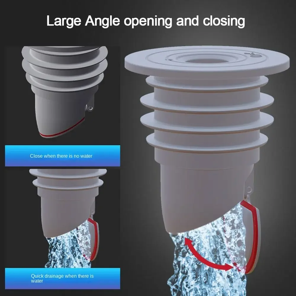 

Insect Prevention Kitchen Sewer One Way Valve Stopper Anti odor Drain Cover Pipe Sealing Ring Water Pipe Plug Floor Drain