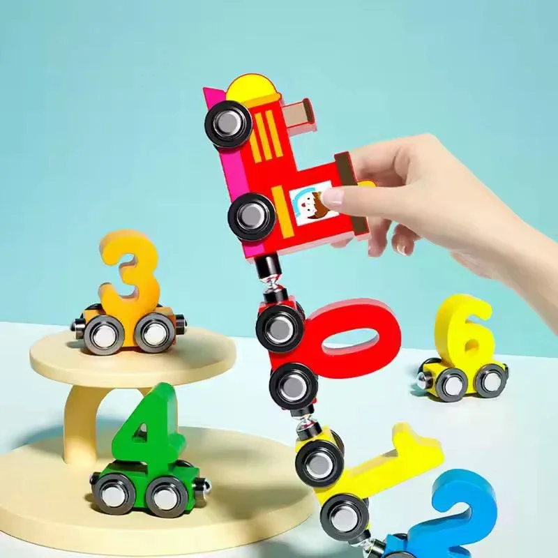 Train Set For Toddler Magnetic Digital Train Puzzle Wooden Train Set For Toddler Number Trains Learning Activities Educational