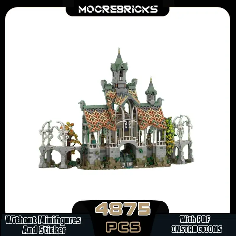 

MOC Famous Movie Architecture Rivendell Bridge Additional Components Building Blocks Technology Model Bricks Toys Xmas Gifts