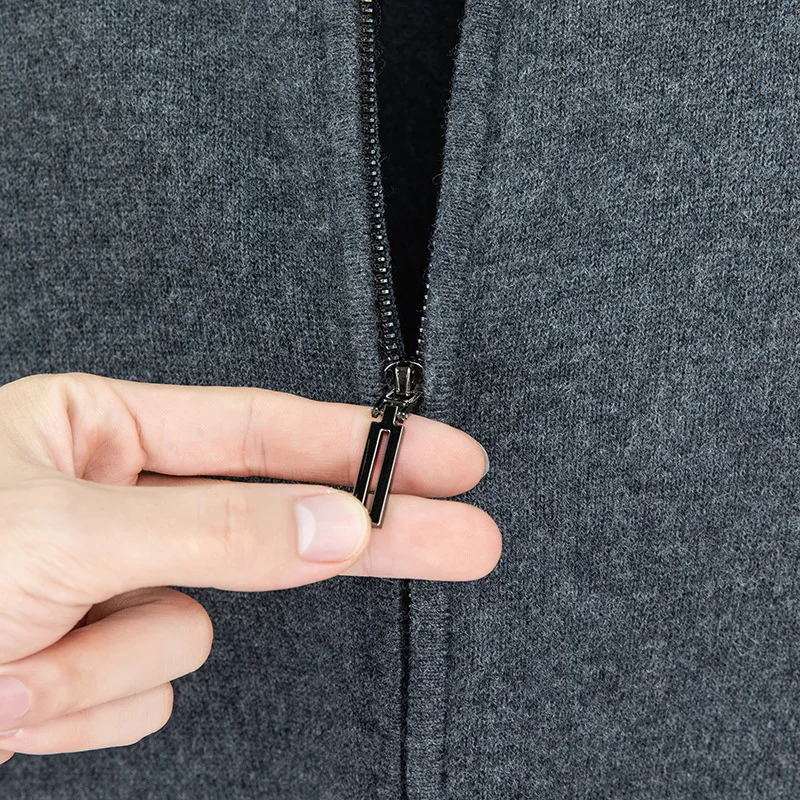 رجل الصوف البريدي سترة الخريف الشتاء سميكة محبوك الرجال سترة معطف #4