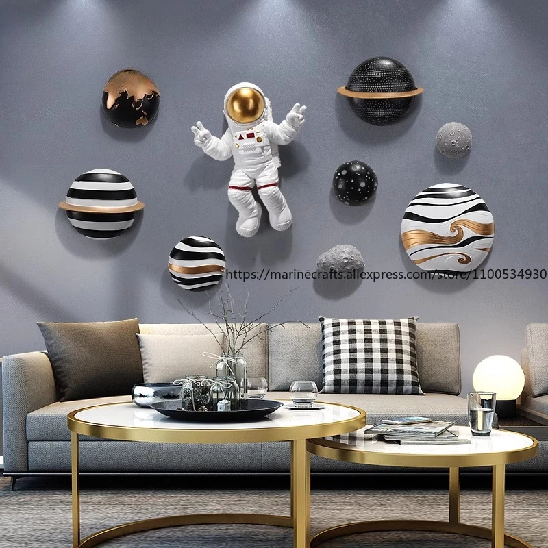 Nordic Astronaut Children's Room Wall Decoration Pendants Boys And Girls Creative Bedroom Wall Hanging