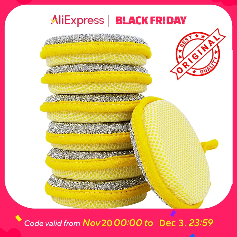 

10pc Double Sided Sponge Scrubber for Non-Stick Pans,Heavy Duty Scouring Pad for Kitchen Dish Cleaning,Non-Scratch Melamine Foam