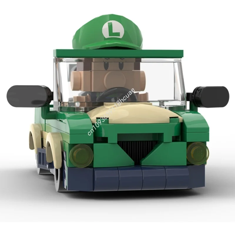 156 Uds. MOC Hot Wheels Luigi Mariose modelo bloques de construcción juguete para montar DIY regalos de navidad Idea ladrillo cumpleaños
