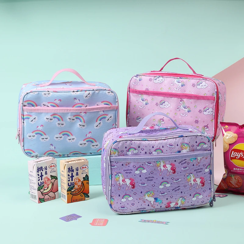 Mochila de unicornio Para niña, bolsa de almuerzo Para Madre y niño, Loncheras Para niño