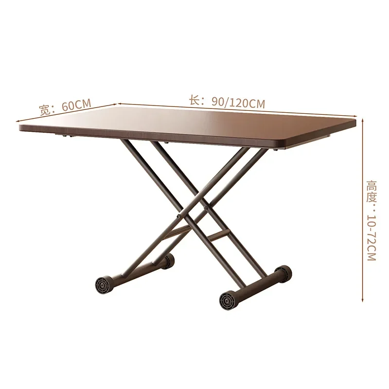 Household folding lift coffee table dining table eating table portable outdoor stall long tables bedside desk