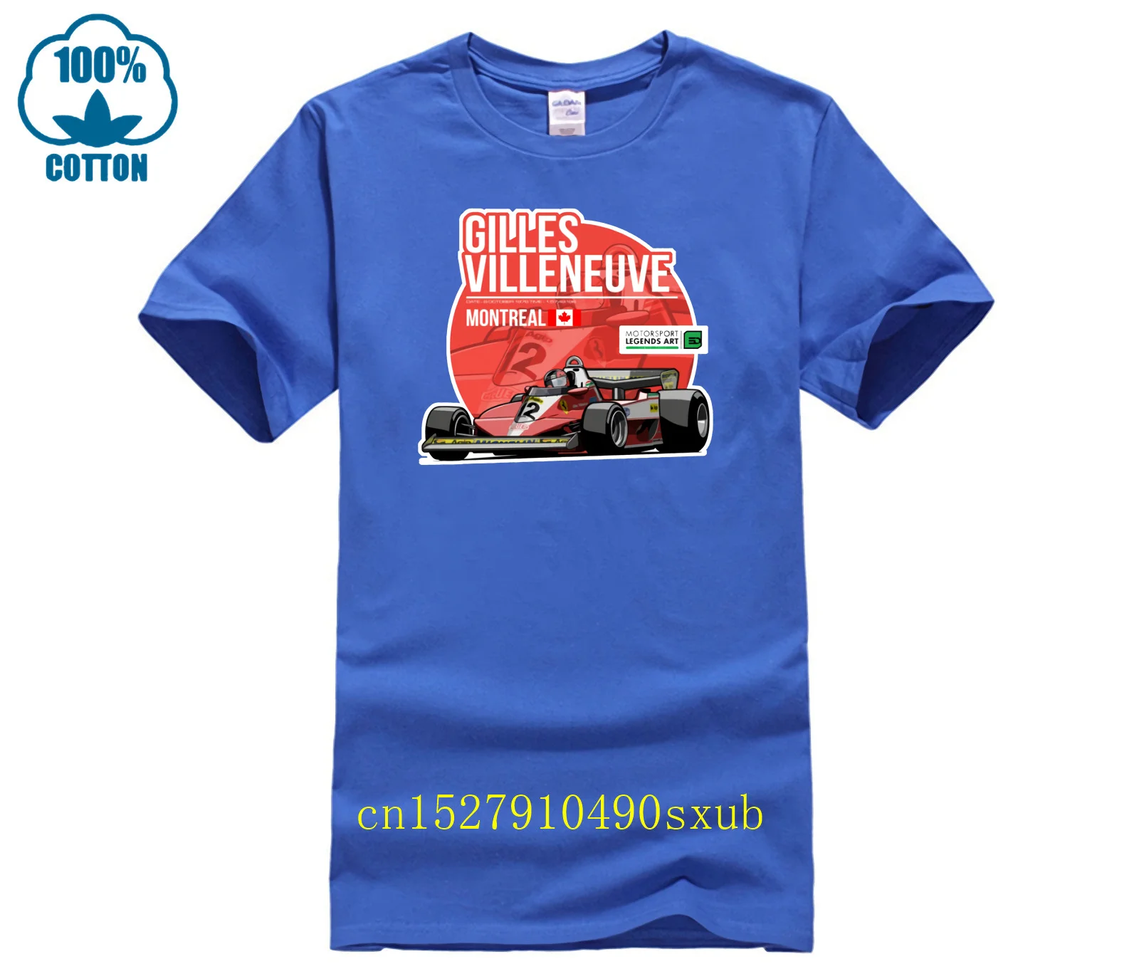 Uomo girocollo Gilles Villeneuve 1978 Montreal Homme Tee Shirt uomo 100% cotone Top Design per T-shirt uomo