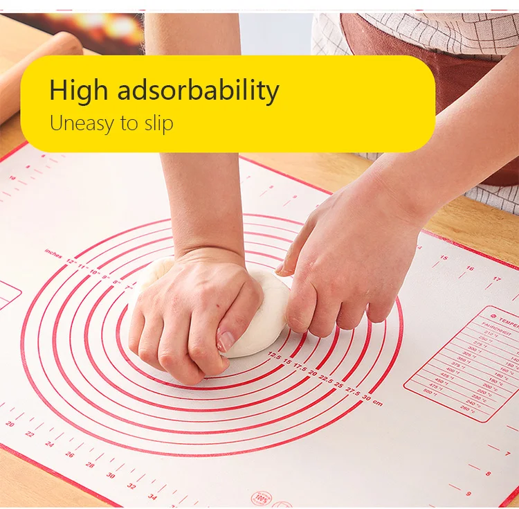 New Oversize 80/70/60cm Silicone Baking Mat Pastry Rolling Kneading Pad Kitchen Crepes Pizza Dough Non-stick Pan Pastry Mat