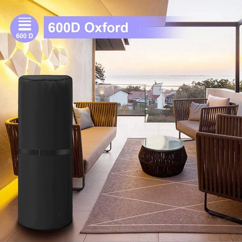 Cubiertas de calentador impermeables con cremallera, resistente a roturas, antinieve, resistente al viento, a prueba de polvo, para Patio