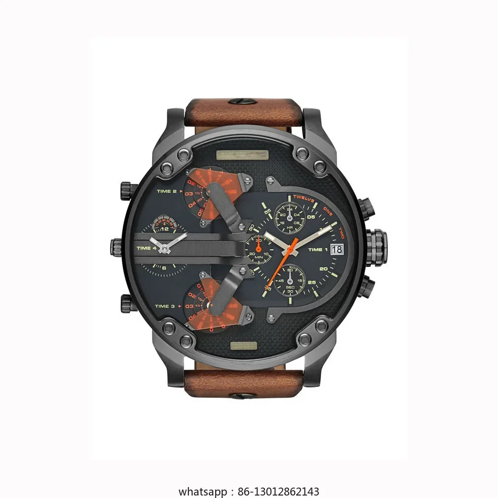 Reloj de moda de cuarzo para hombre, estilo hipster europeo y americano, con esfera grande, informal, DZ7333