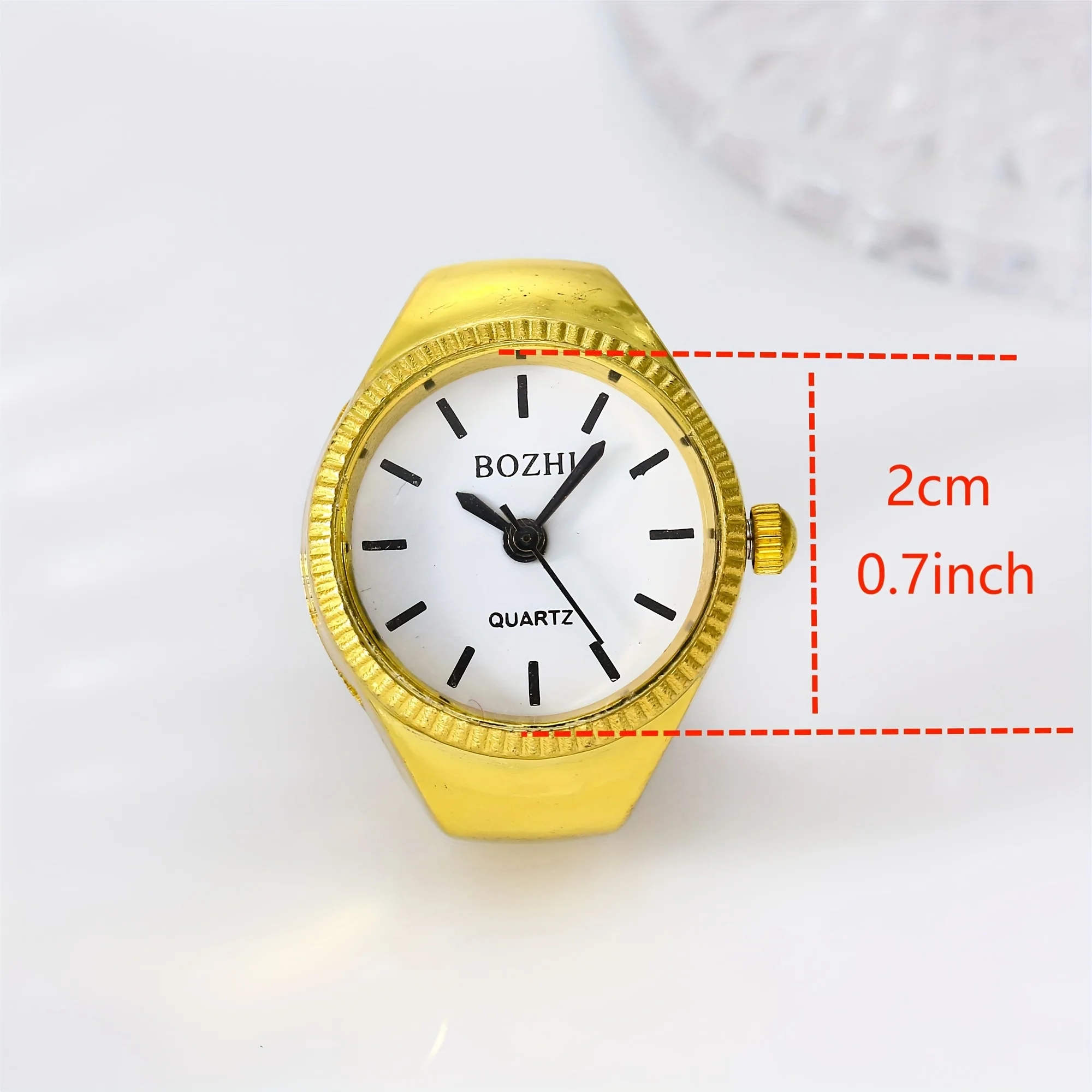 1pc New High end Simple Ring Watch Disc Couple Trendy Finger Watch Couple Watch