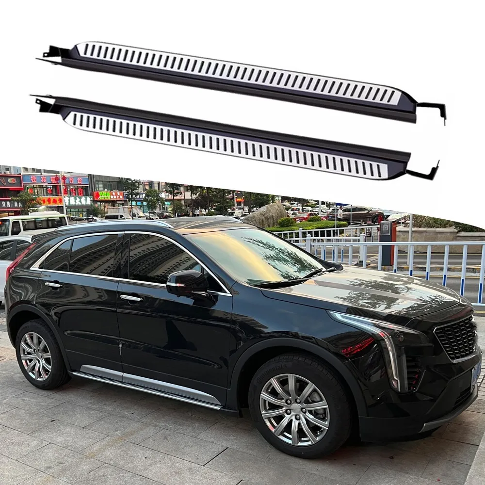 

2PCS Fixed Side Steps Running Boards Nerf Bars Fits For Cadillac XT4 2019-2025