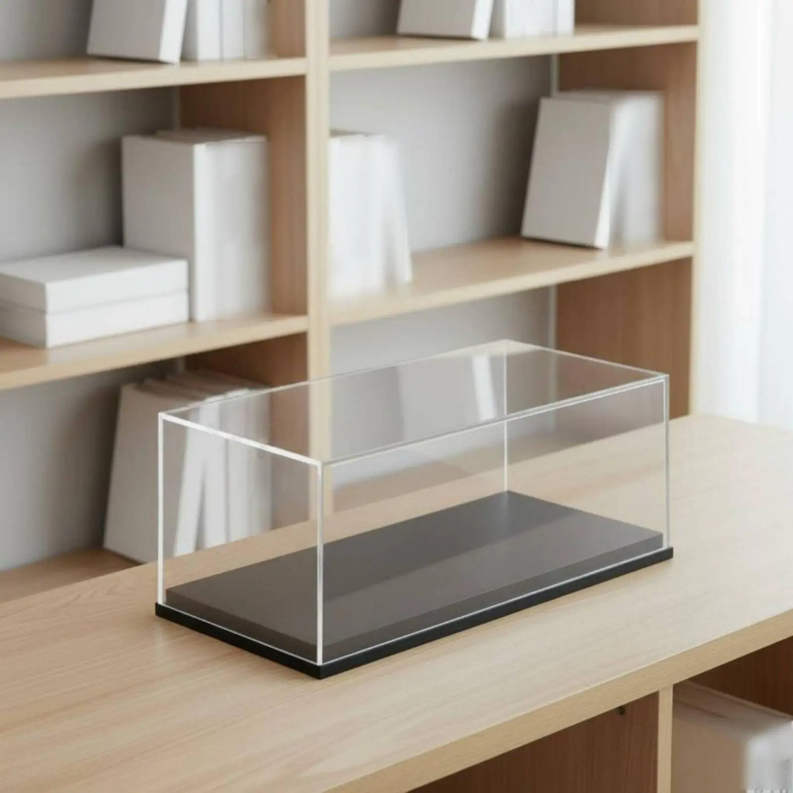 Acrylic Model Car Display Box Transparent Protective Case Desktop Shelf Organizer for Small Collectibles