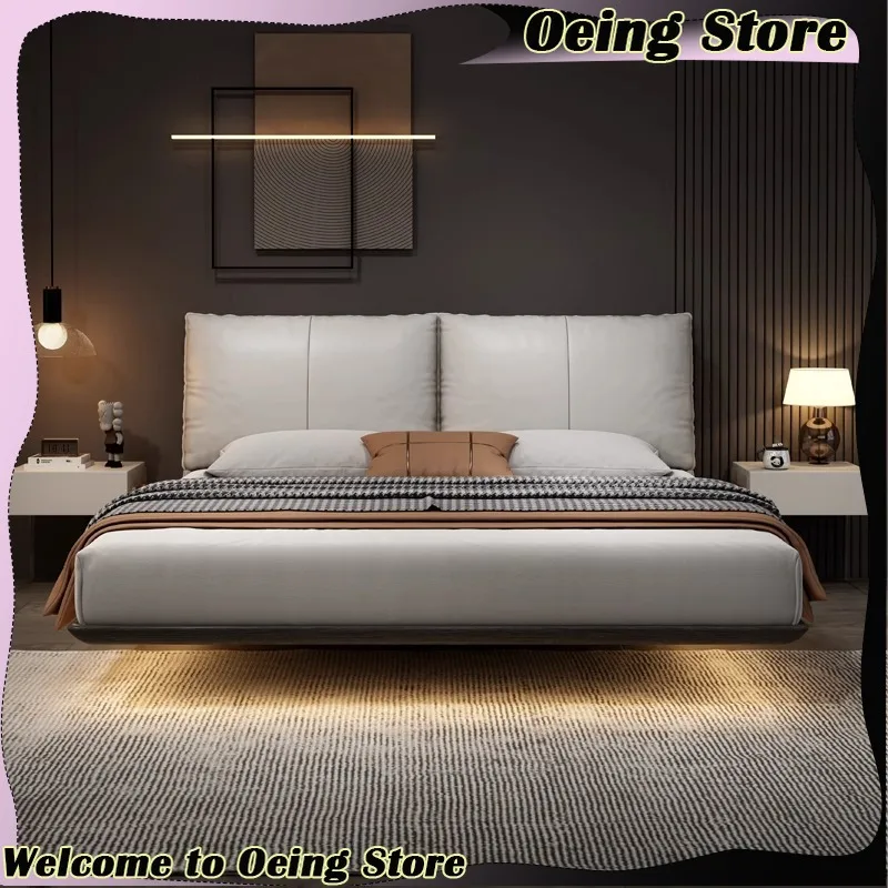 

Minimalist Upholstered Bed Queen Size Headboard Queen Children Bed Kids Double Camas De Casal De Luxo Bedroom Set Furniture