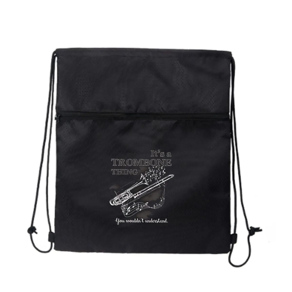 

Тромбон Музыка Графический спортивный фитнес-рюкзак на молнии для мужчин и женщин спортивная сумка на открытом воздухе