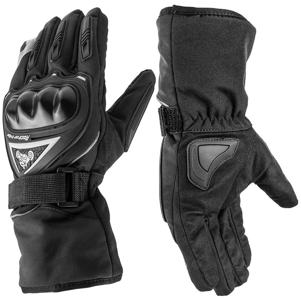 Motorcycle Gloves Outdoor Sports Protection Motorcross Riding Racing Windproof Warmth Thermal Cotton Lining Winter Warm Glove