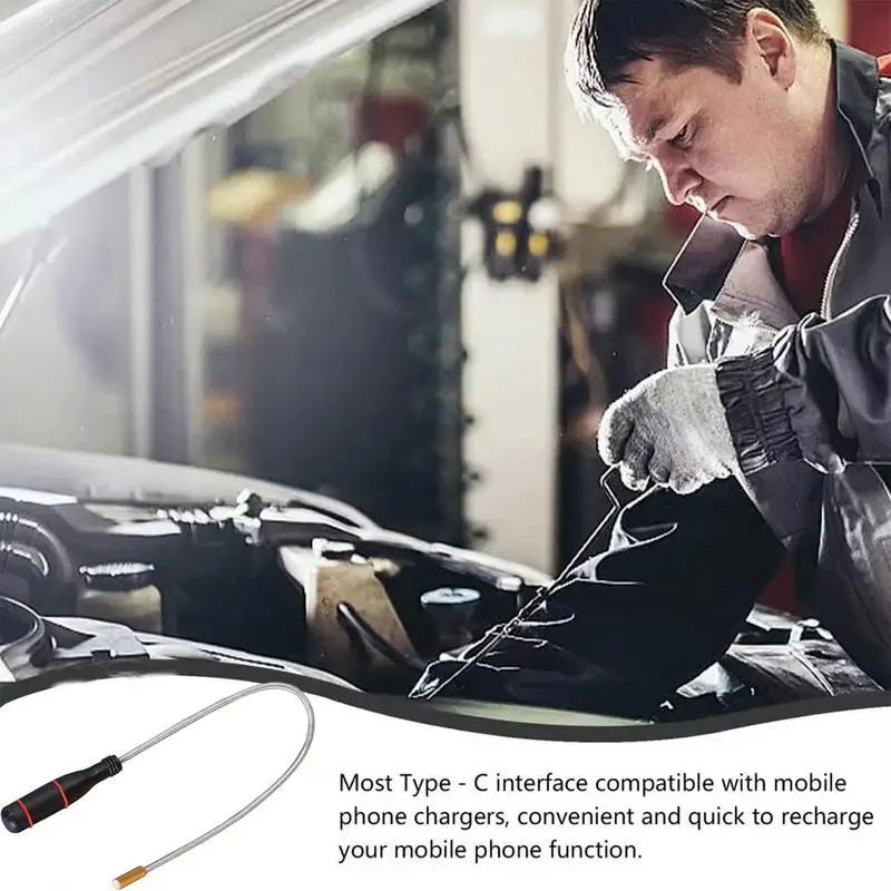 Foldable Strong Magnetic Pickup Tool Metal Flexible Pick Up Tool Suction Bar Magnet Spring Grip Grabber Portable Hand Tools