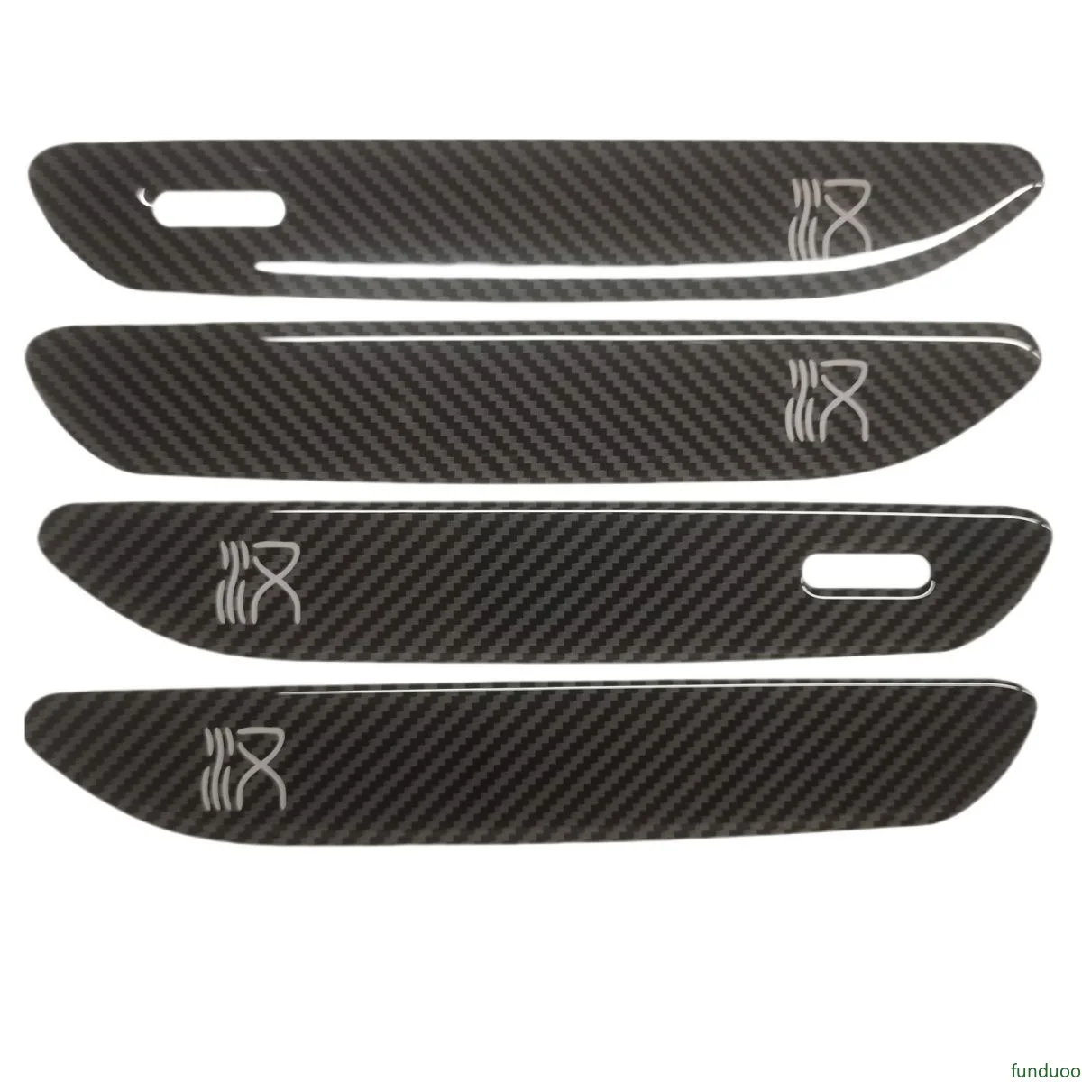For BYD HAN EV 2022 2023 2024 205 Carbon Fiber Glossy Black Car Door Handle Cover Trim Sticker Styling Auto Accessories