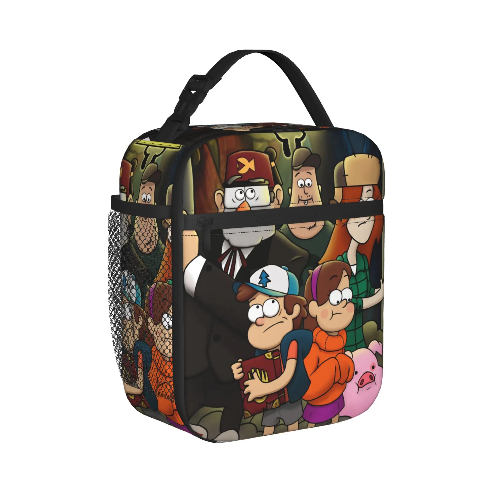 G-Gravity Falls Insulated Lunch Bags for Men Women  Storage Food Box Portable Cooler Thermal Lunch Boxes For School Office