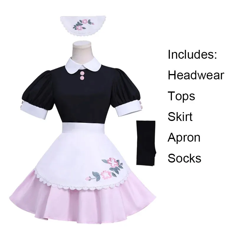 Halloween 2025 Pelucas de cosplay de mariquita Marinette Dupain-Cheng Trajes Comic-con Miraculous Girls Lady Bug Maid Disfraz ob;8
