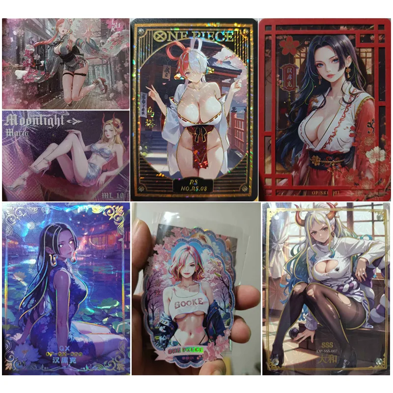 Anime One Piece Vinsmoke Reiju Shirahoshi Boa Hancock Yamato Uta Perona Collectible Card Christmas Birthday Gift Children's Toys