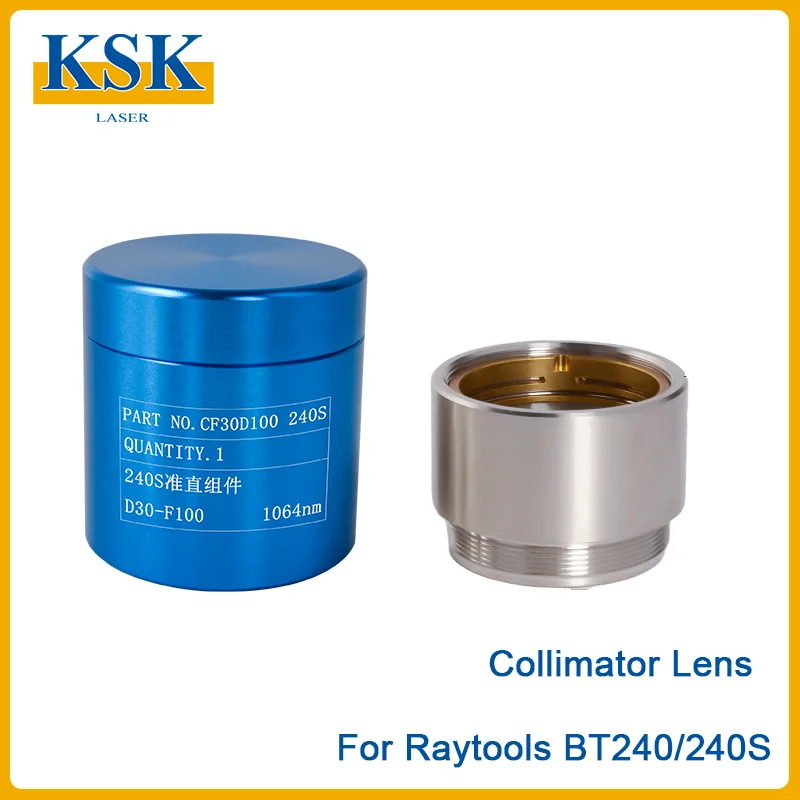 Laser Focusing Collimating Lens With Lens Holder D30 F100 125 150 200 Collimator For Raytools BT240S Fiber Laser Head