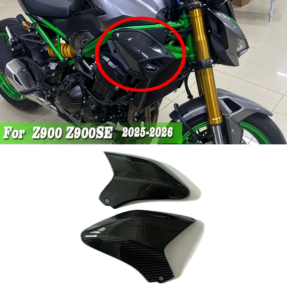 Acessórios para Motocicleta Kawasaki Z900 2025: Carenagem Lateral, Protetor de Tanque de Combustível e Painel de Proteção Lateral do Tanque de Água em Carbono para Z900SE