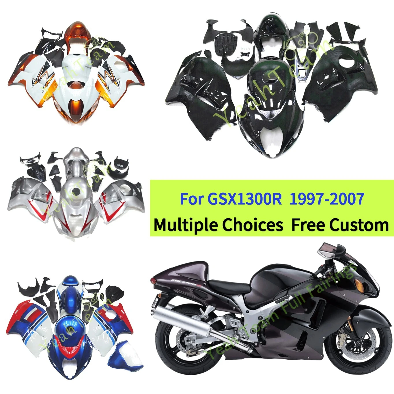 

Fairing kit For SUZUKI Hayabusa GSX-1300R GSXR 1300CC 2000 2002 2003 2004 2005 2006 2007 Aftermarket Replacement Fairings 97-07