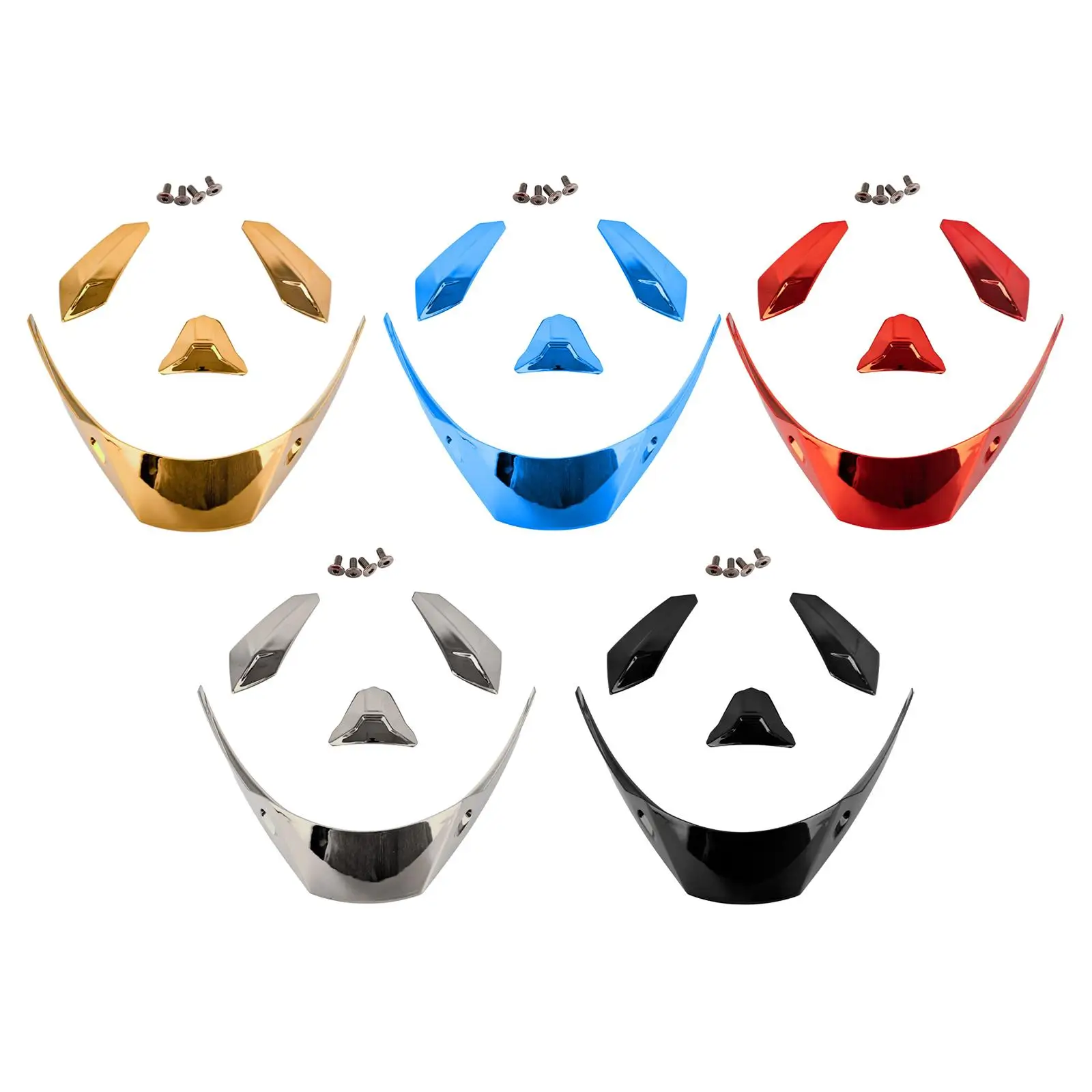 

4 Pieces Motorbike Helmet Spoiler Durable Tail Accessories Spare Parts Trim Helmet Adornment