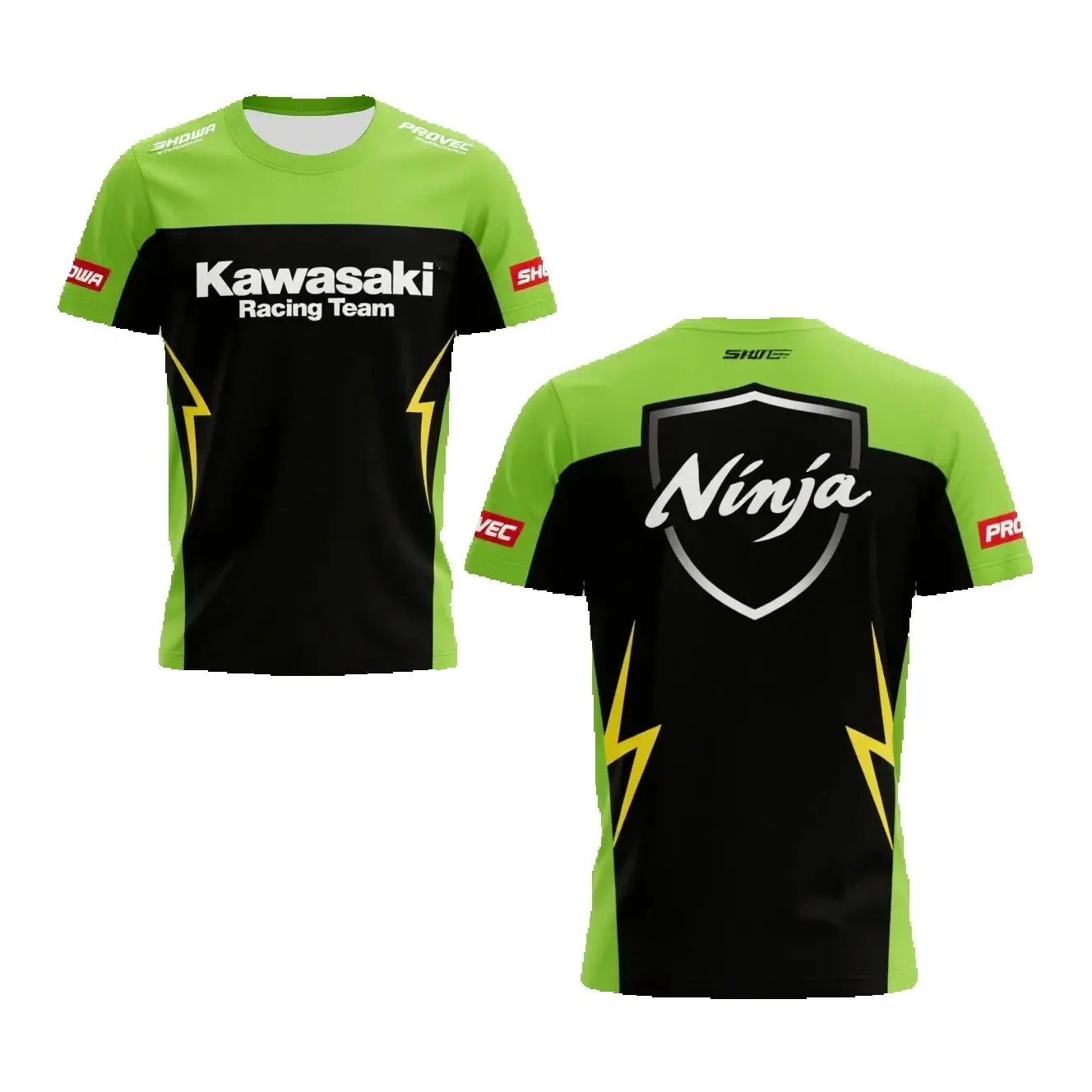 

Summer Men's Top Kawasaki Motorcycle Printed Crew Neck Short Sleeve T-Shirt Breathable Quick-Drying Comfortable Sports Top