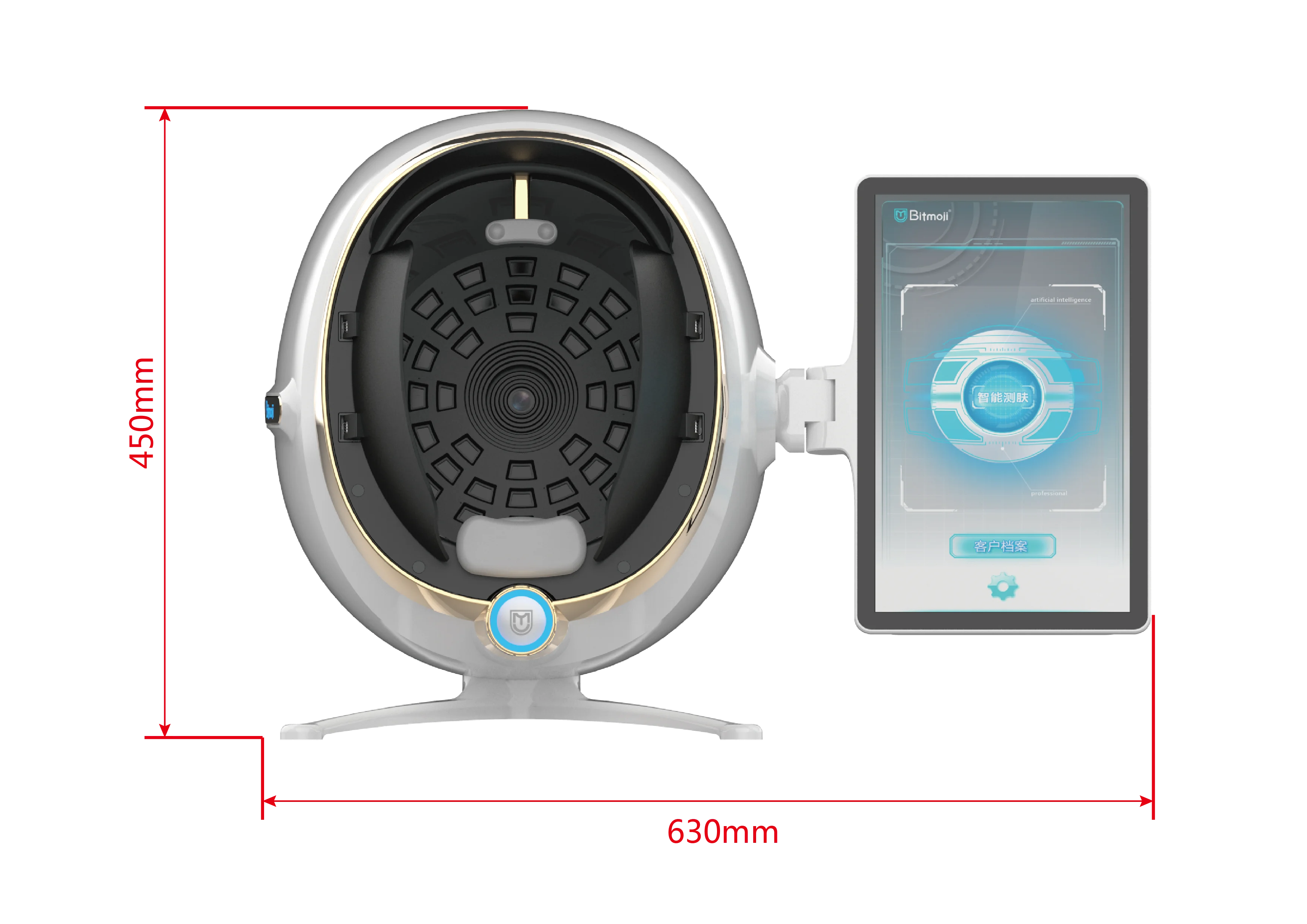 Professionele Huidanalysator Ai Gezichtsherkenning 3d Digitale Huidscanner Diagnose Detector Gezichtsanalyse Salon Schoonheidsmachine