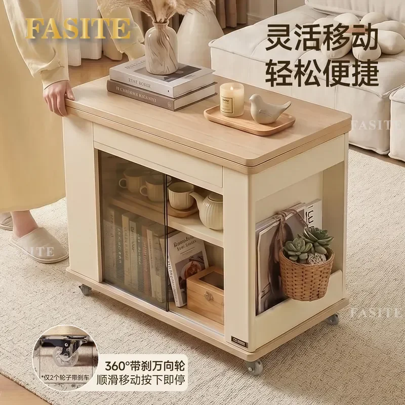 For Living Room Balcony Folding Coffee Table Removable Side Table Small Tea Table Home Storage Furniture 2026 New Compact