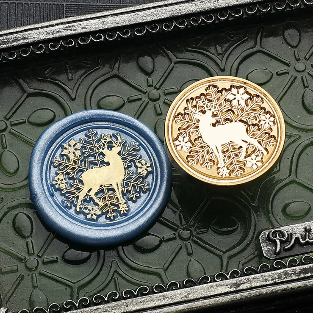 Butterfly Icon Wax Seal Stamp Replace Head Antique Metal Star Sky Pattern Sealing Wax Seals Head Flowers Retro