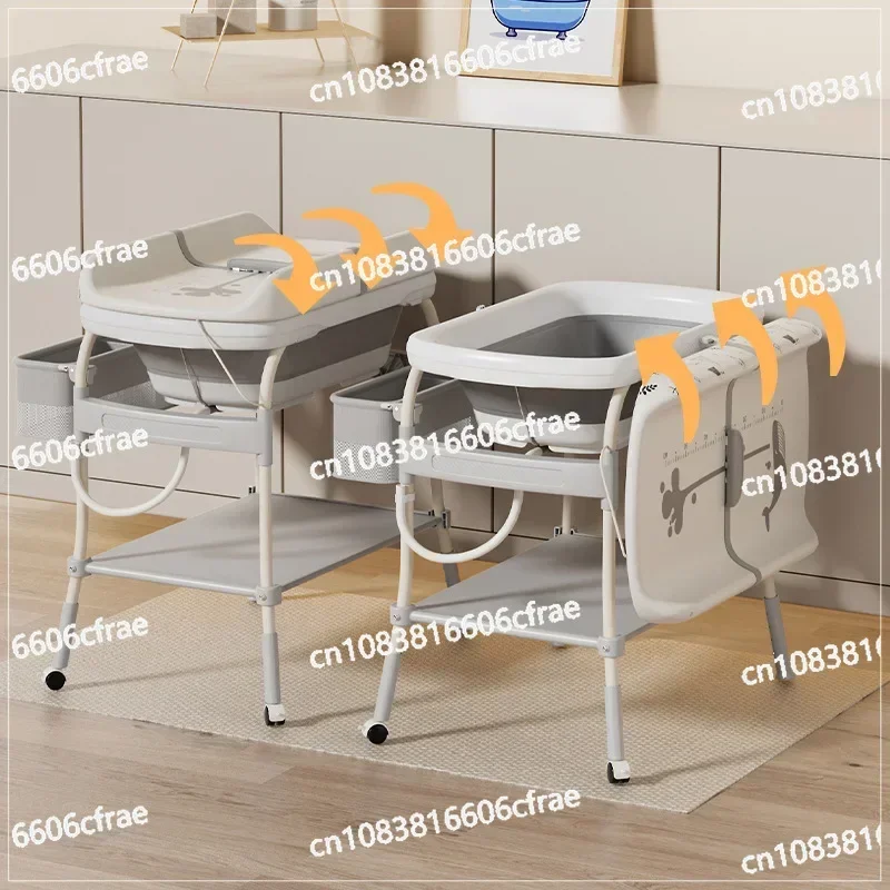 Diaper Table Newborn Baby Changing Diaper Bath Integrated Bathtub Multifunctional Mobile Touch Table Baby Care Table