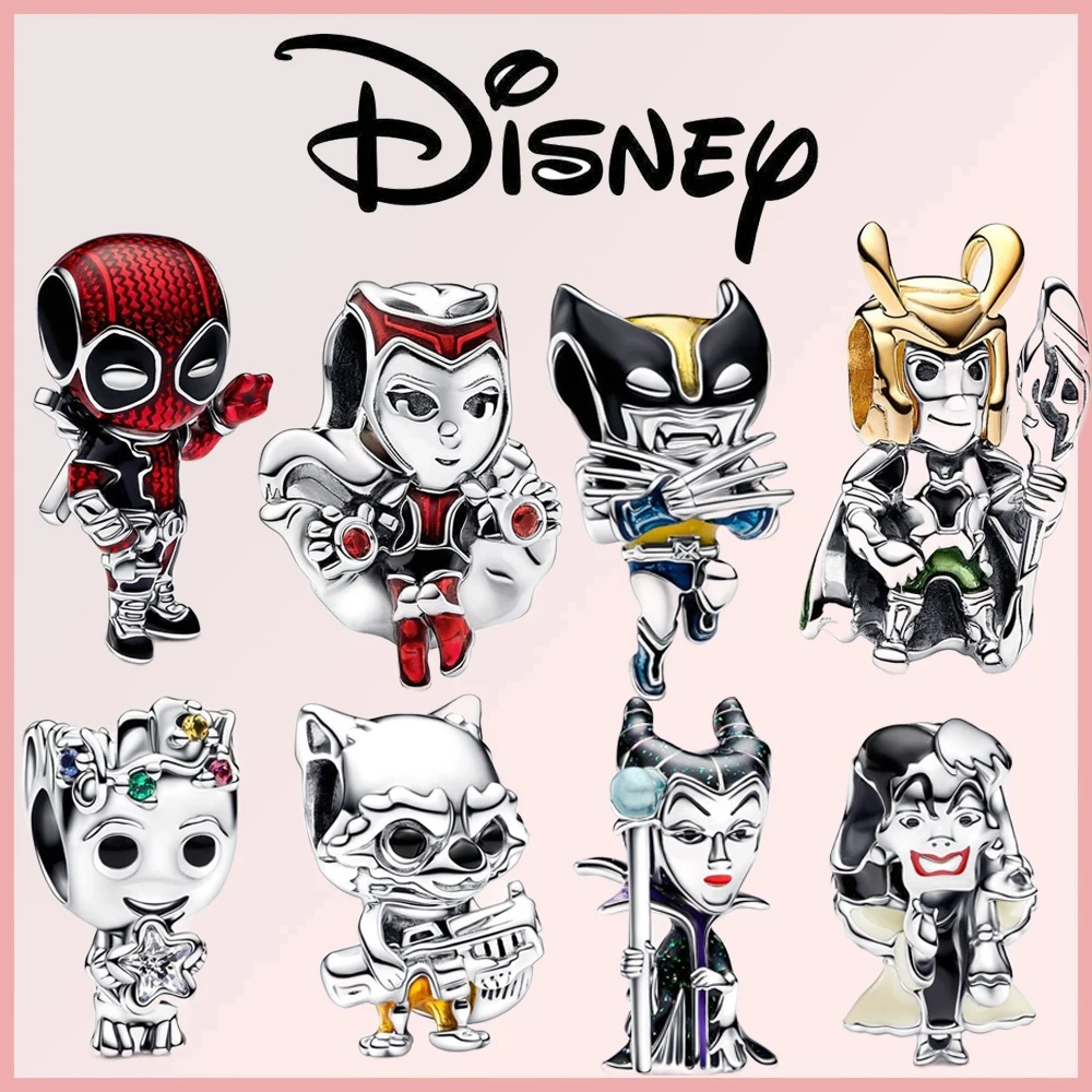 ديزني دامبو ستيتش ميني ويني ديدبول 925 فضة استرخى دلايات 925 بلاتا صالح الأصلي خرز سوار مجوهرات لتقوم بها بنفسك #5