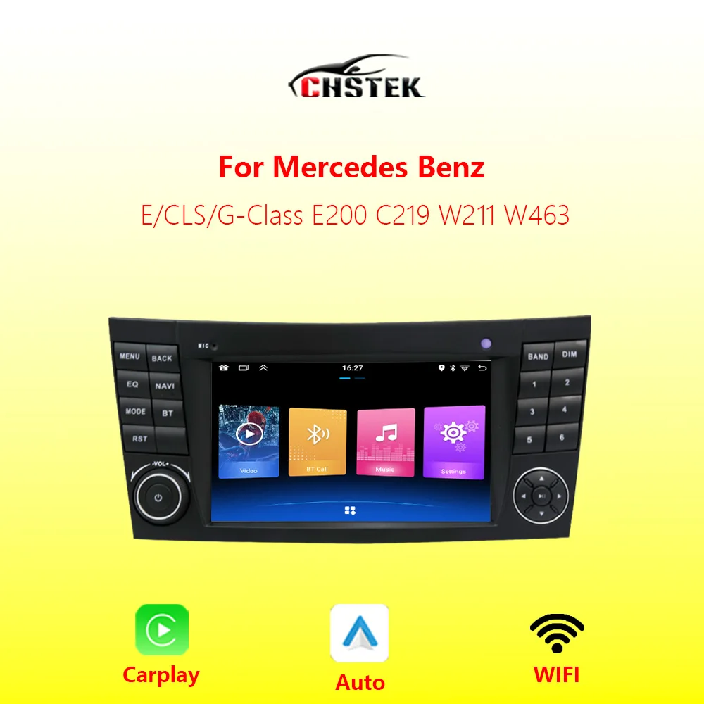 

Car Radio For Mercedes Benz E/G-Class E500 E200 E220 W211 W463 C219 CLS280 Carplay Android Auto Navigation Bluetooth WIFI CHSTEK