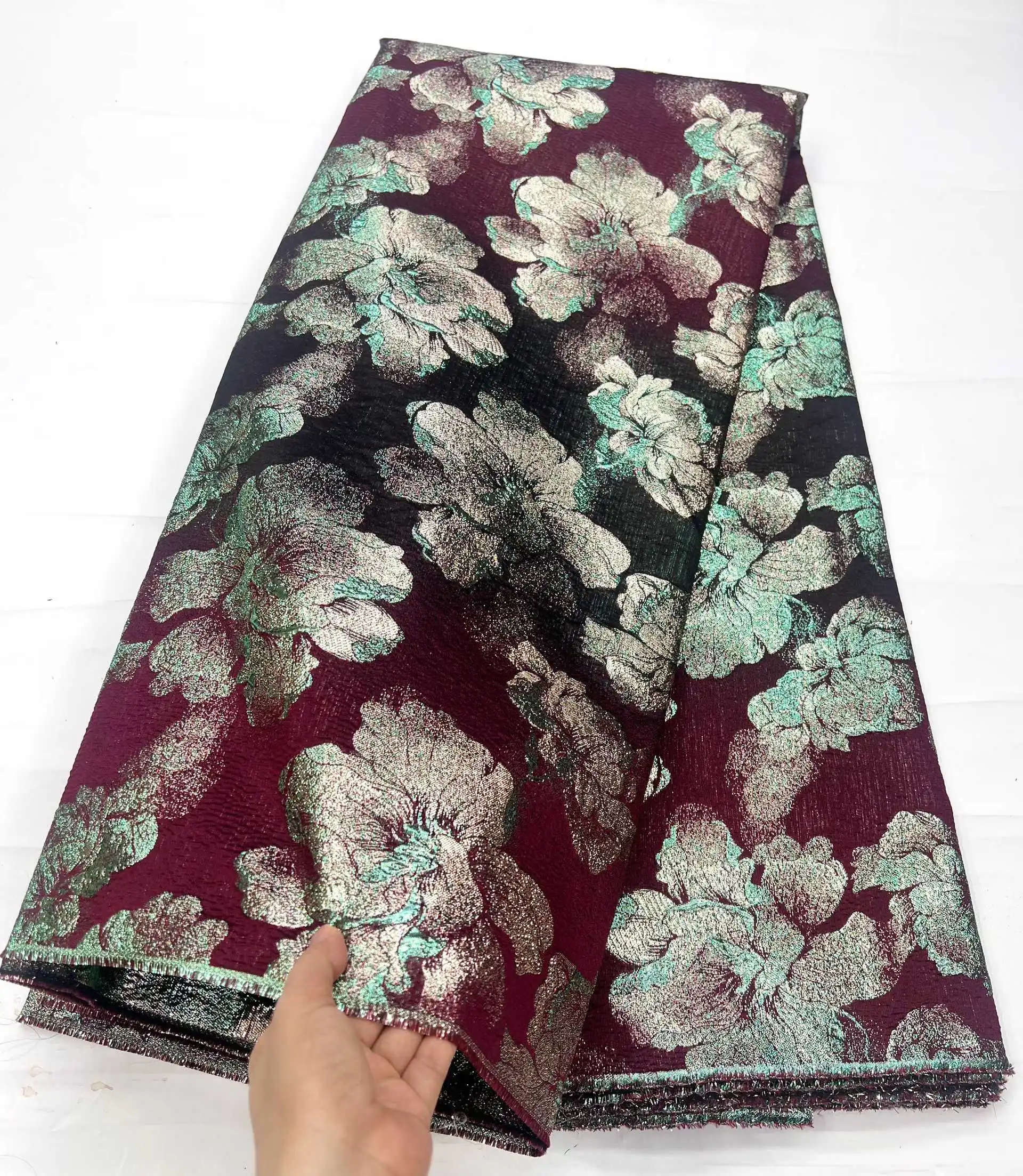 

Nigerian Latest African France 2026 Hot Sale Jacquard Lace Fabric High End for Bride Wedding Party Sew Dresses.