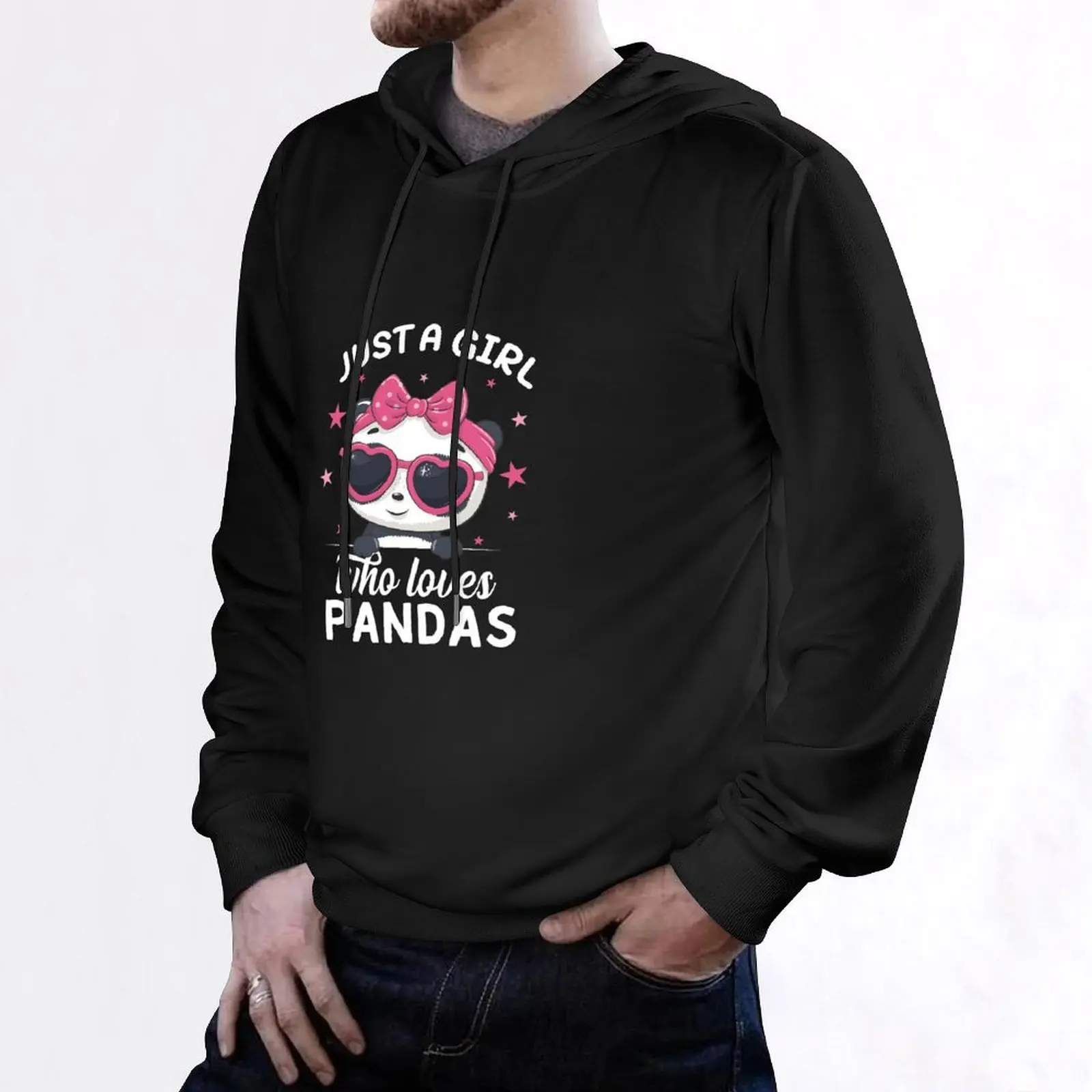 I Just Really Like Pandas, OK? Hoodie graphic t shirts men hooded shirt korean autumn clothes mens clothing mens hoodie