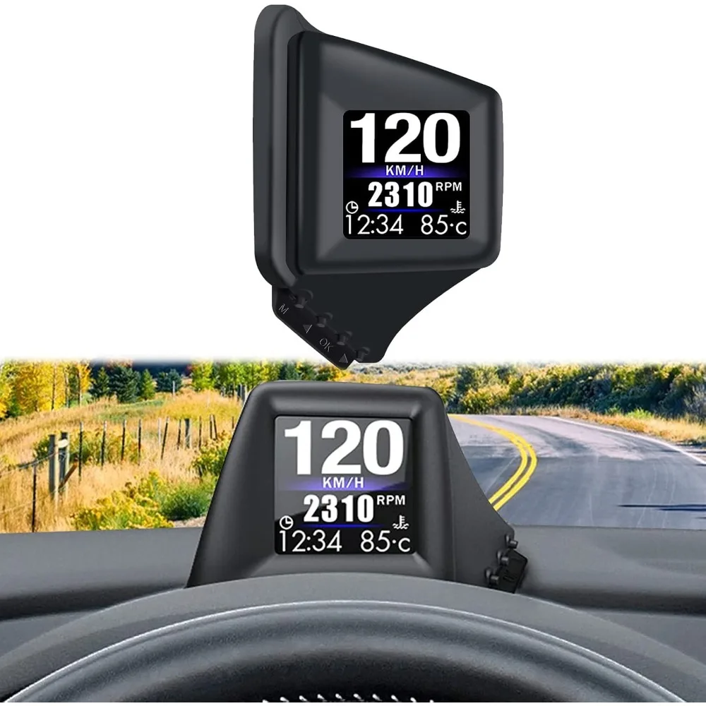 Car OBD2 GPS HUD Gauge 8 Display Interfaces OBD+GPS Dual System Acceleration Brake Test Turbo Pressure A401