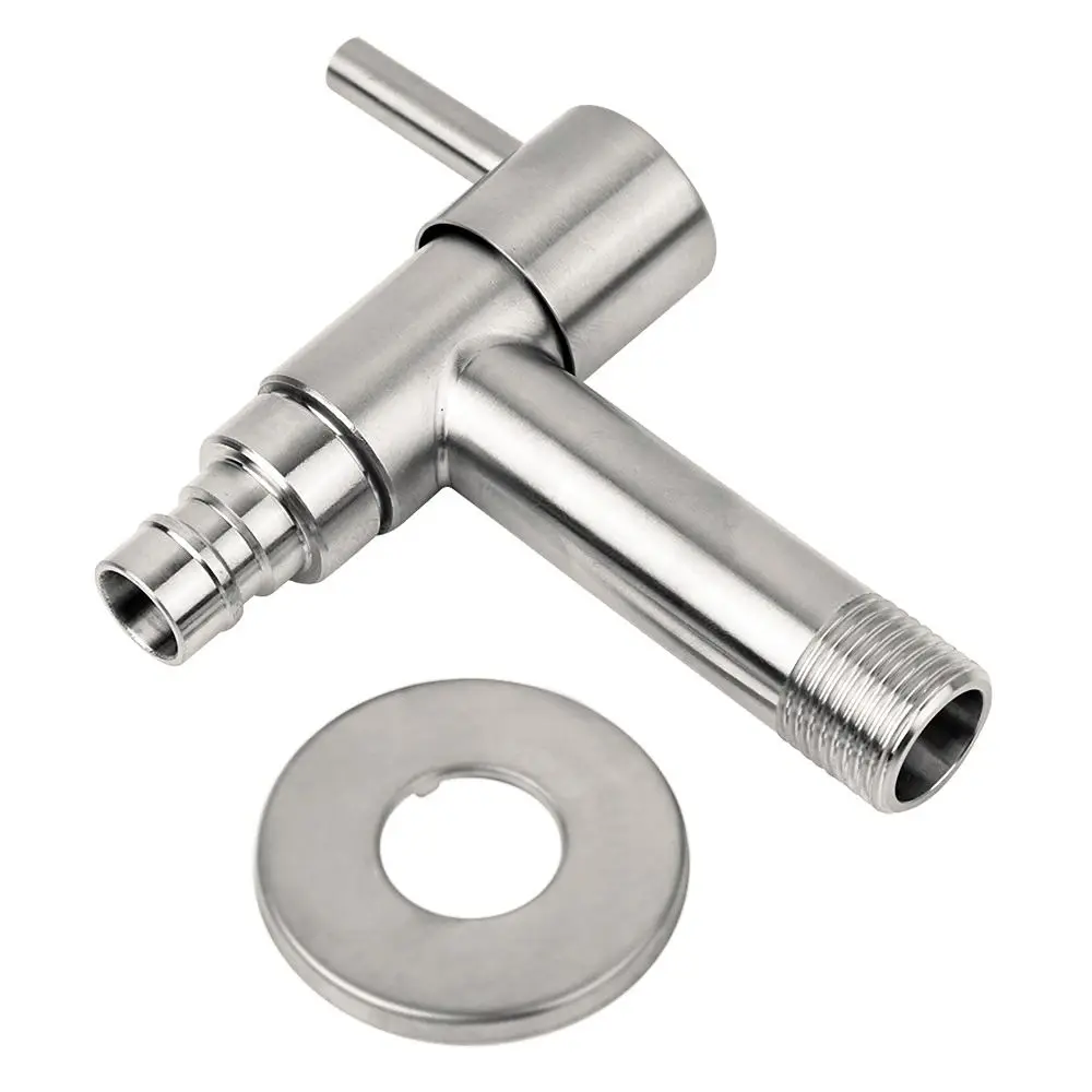 Stainless Steel Washing Machine Faucet Single Cold Water G1/2