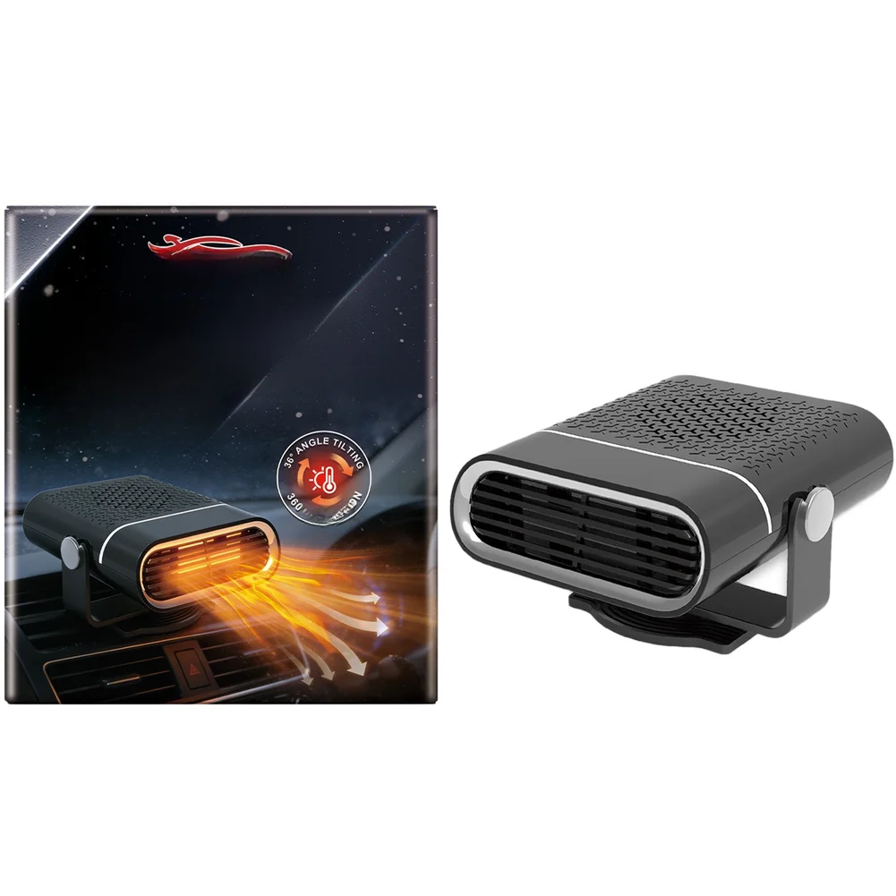 Portable Car Heater with 360 Rotation for Quick Interior Warming and Windshield Defrosting Fitment 13.7 8.5 15.8cm