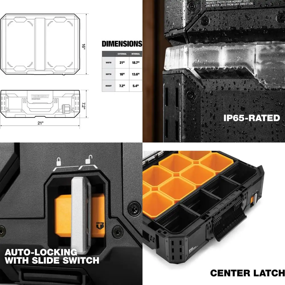 

Прочный портативный органайзер для хранения, ящик для инструментов черного цвета