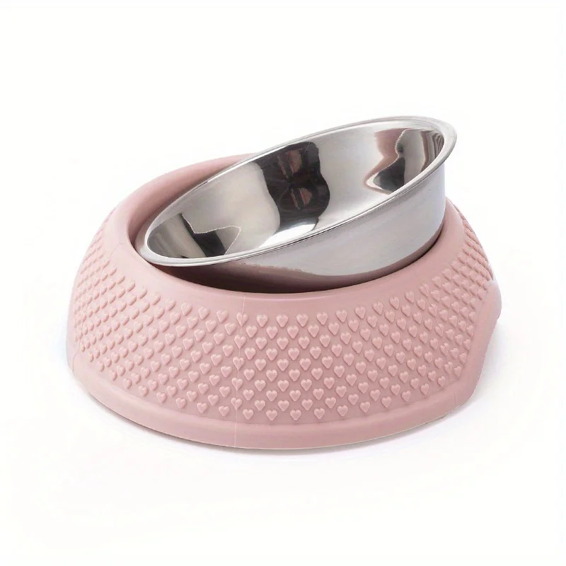 Tigela de aço inoxidável para animais de estimação, tigela de arroz para gato, tigela de plástico para alimentação de viagem, tigela de água para animais de estimação, cachorro e gato